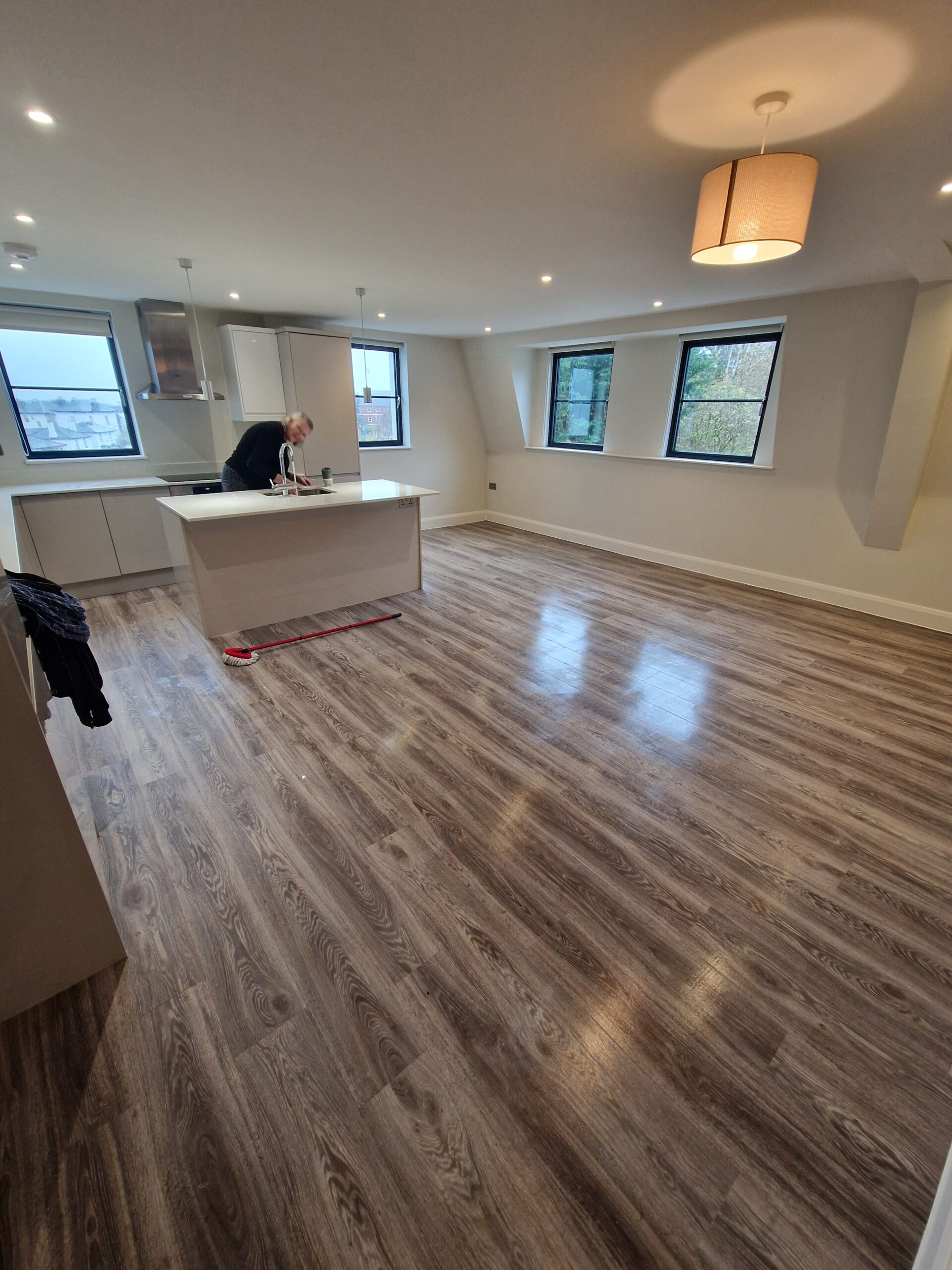 Spotless bright living space cleaned by Purespace37